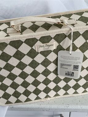 Petit Sézane Diamond Print Canvas Travel mini suitcase style in Olive